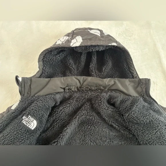 The North Face Boys Reversible Perrito Hooded Jacket XL (14/16) Black Logo - Picture 12 of 16